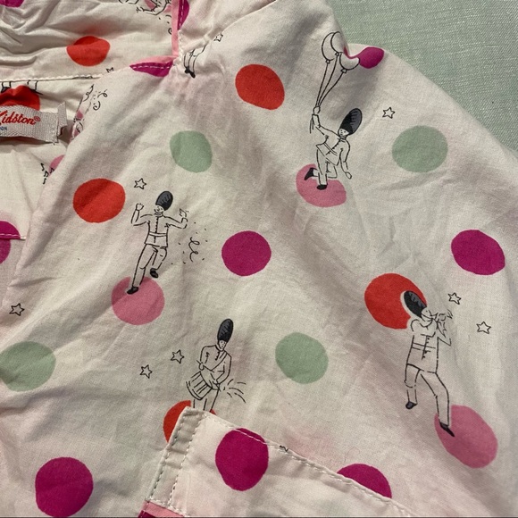 Cath Kidston British London guards spots cotton button down pajama top - Picture 5 of 6
